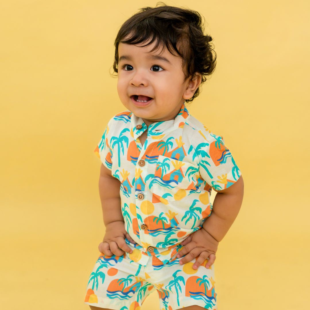 Breezy Leaf - Mulmul Cotton Coord Set