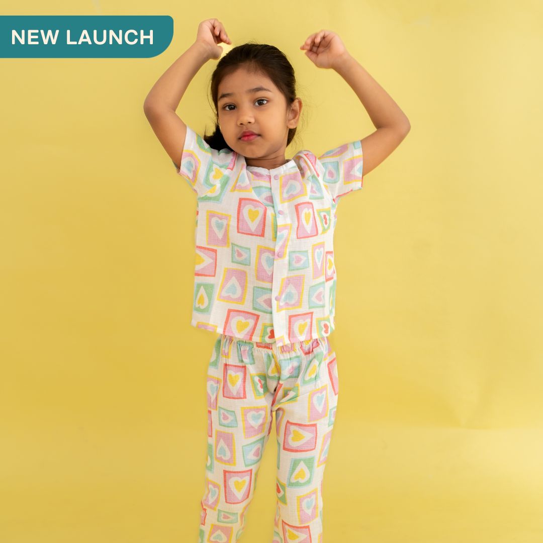 Flora Pixels - Muslin Sleep Suit for babies and kids (Unisex)