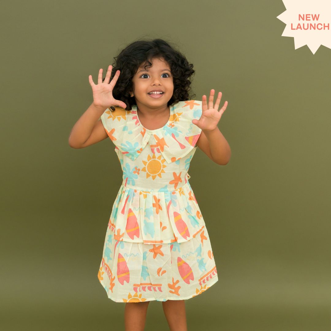 Stampscape - Mulmul Cotton Frill Frock