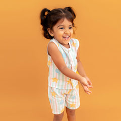 Seaside Punch - Muslin Jabla and Shorts for Babies and Toddlers - Pack of 2