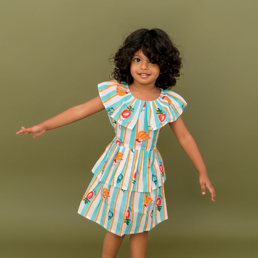 Stampscape - Mulmul Cotton Frill Frock