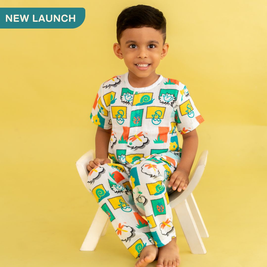 Toucan Punch - Muslin Sleep Suit for babies and kids (Unisex)