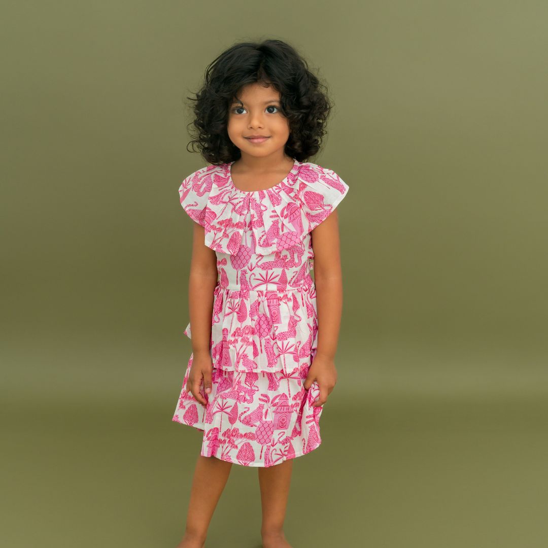 Stampscape - Mulmul Cotton Frill Frock