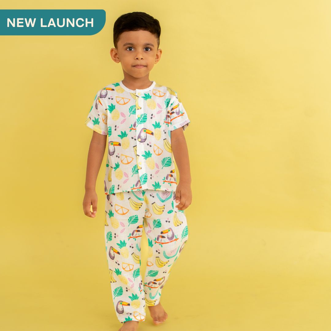 Seaside Stripes - Muslin Sleep Suit for babies and kids (Unisex)