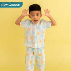 Seaside Stripes - Muslin Sleep Suit for babies and kids (Unisex)