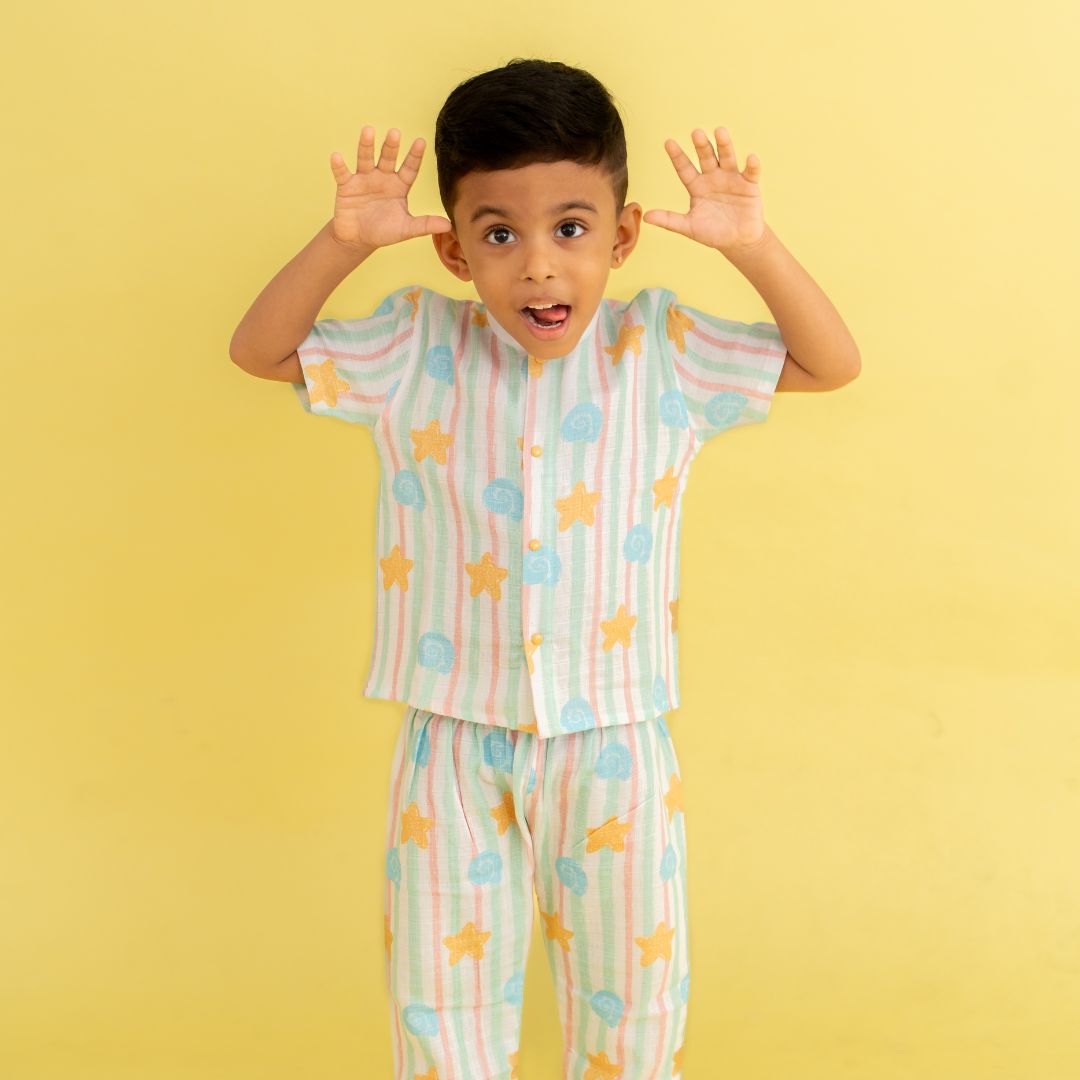 Flora Pixels - Muslin Sleep Suit for babies and kids (Unisex)