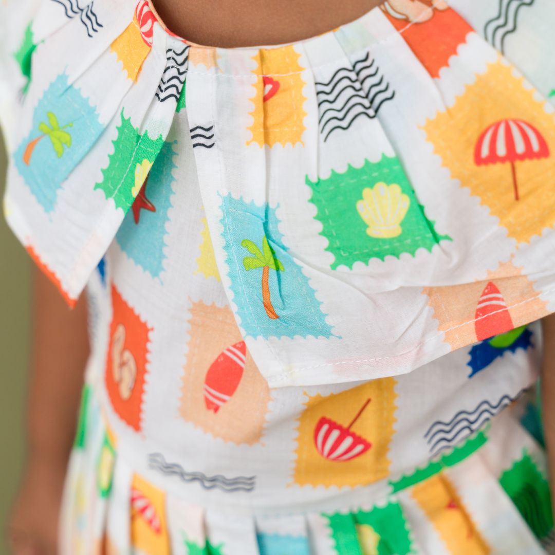 Stampscape - Mulmul Cotton Frill Frock