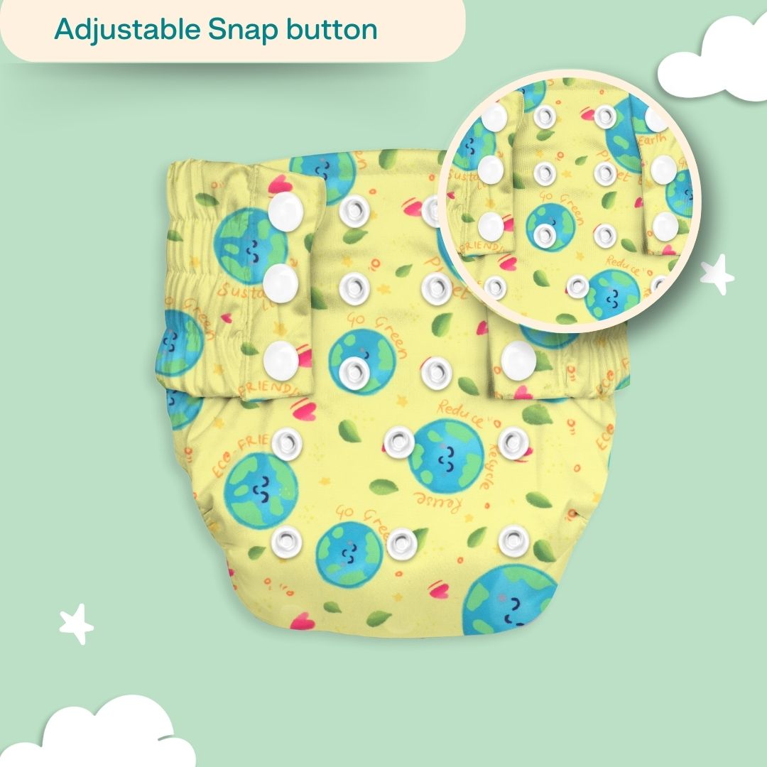 Indigo - Newborn Cloth Diaper 2.0 with 1 cotton Insert (2 kg - 5 kg)