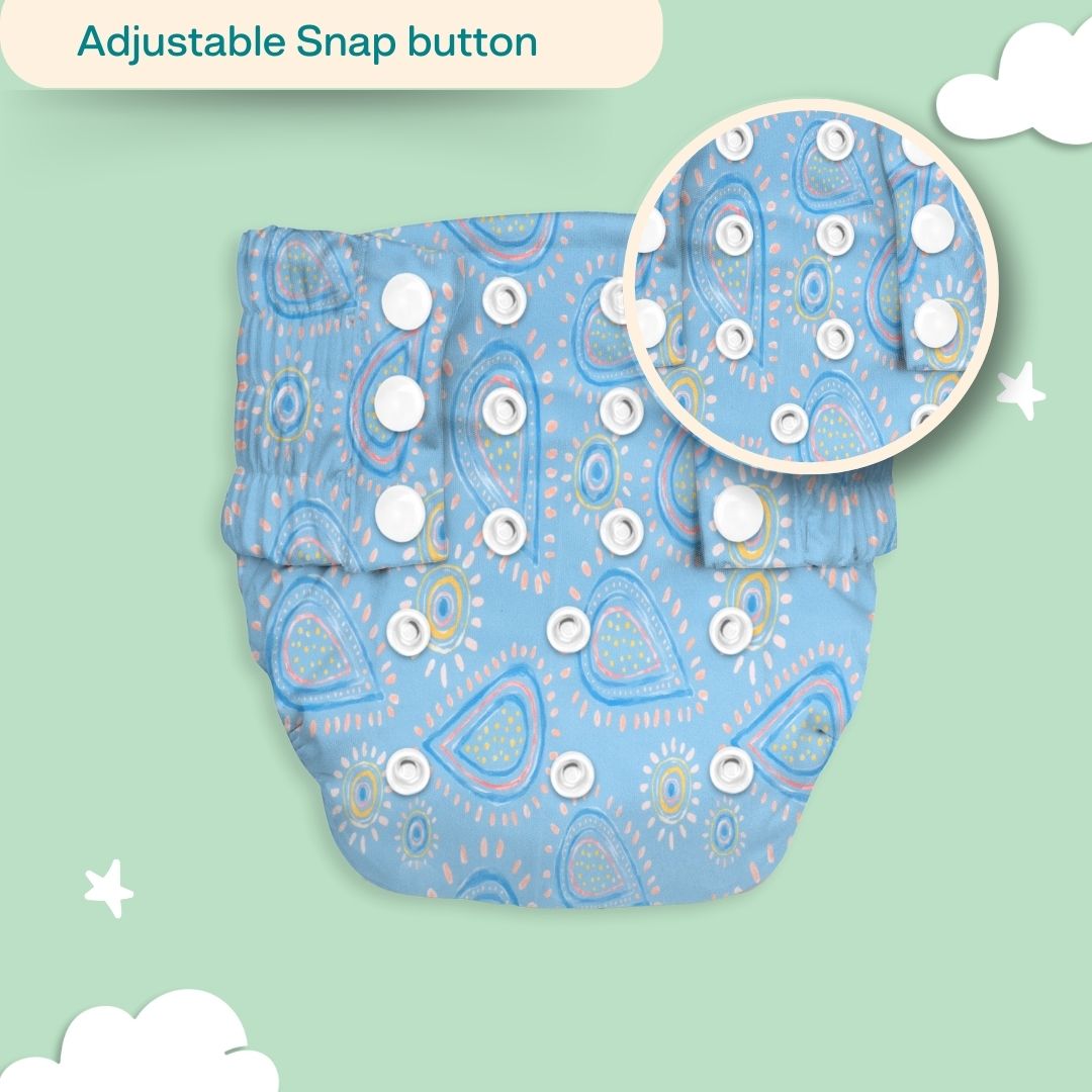 Ice Candy Newborn Cloth Diaper 2.0 with 1 cotton Insert (2 kg - 5 kg)