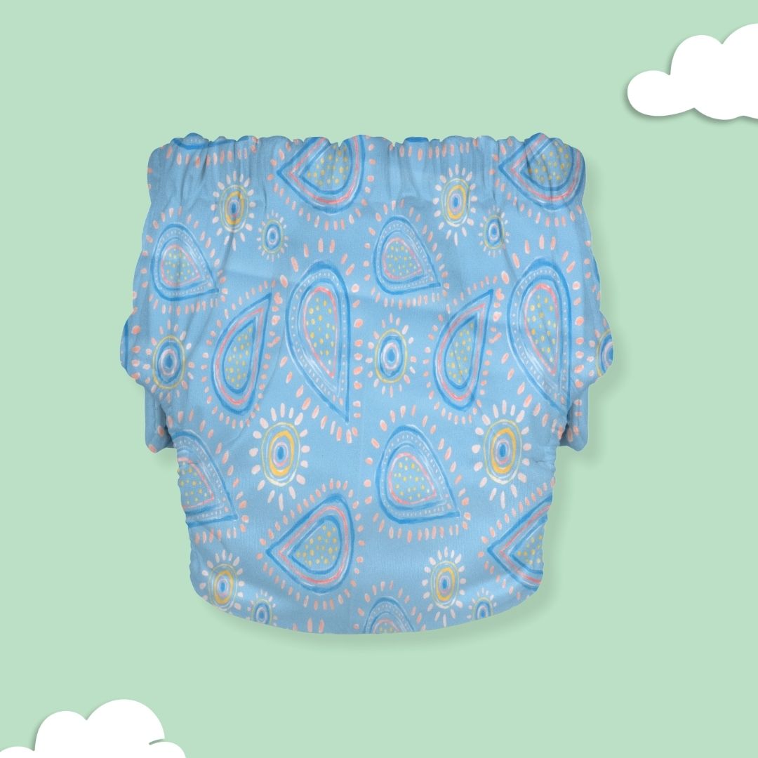 Indigo - Newborn Cloth Diaper 2.0 with 1 cotton Insert (2 kg - 5 kg)