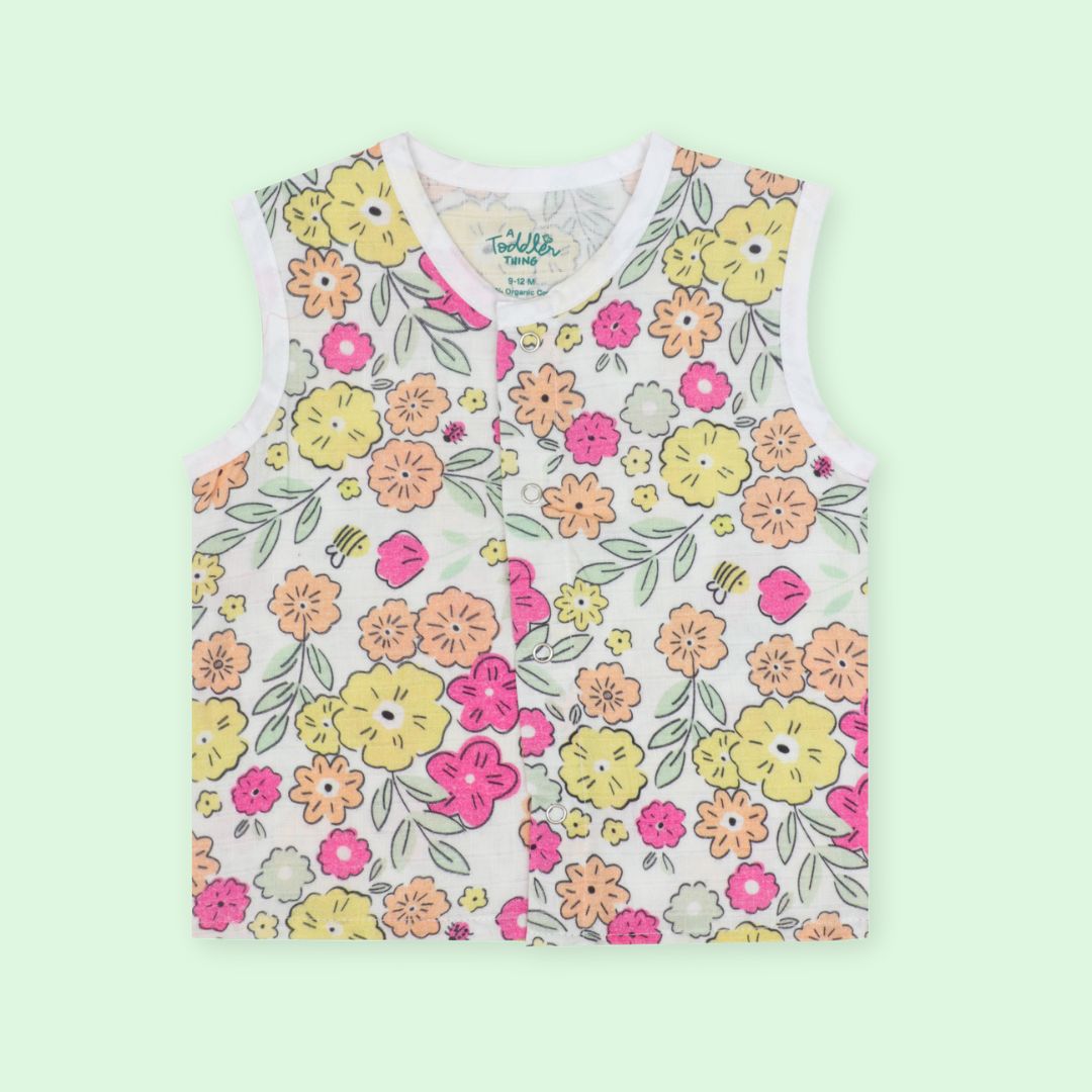 Flora Pixels- Muslin Jabla and Shorts for Babies and Toddlers