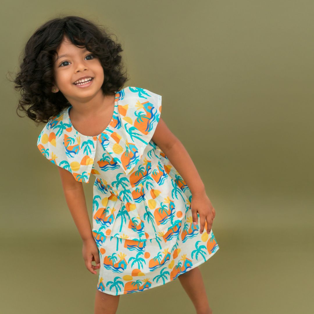 Stampscape - Mulmul Cotton Frill Frock