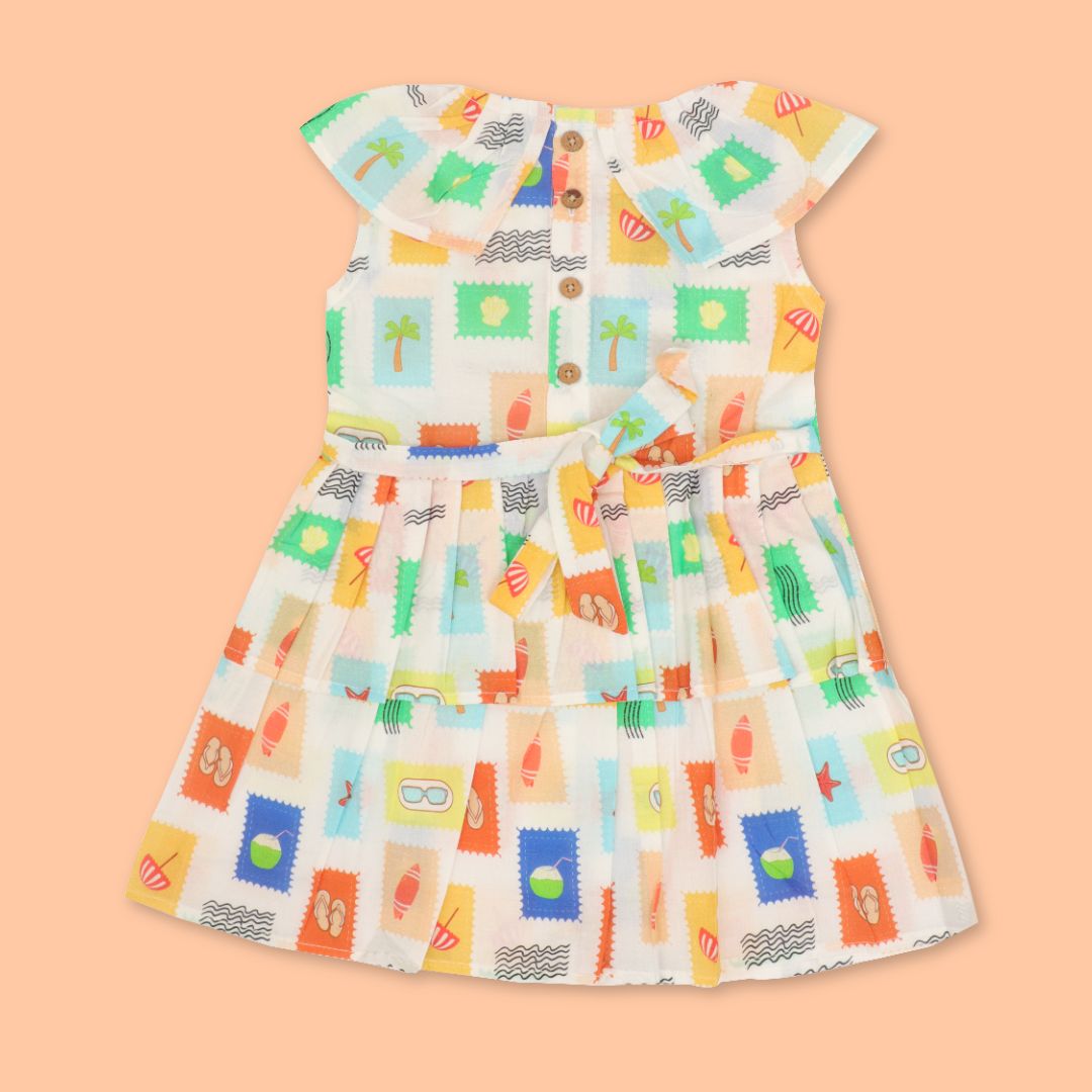 Stampscape - Mulmul Cotton Frill Frock