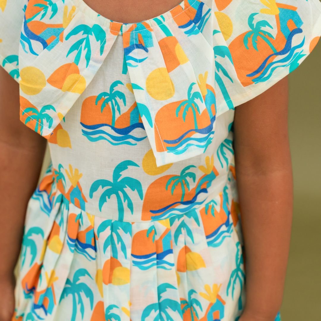 Stampscape - Mulmul Cotton Frill Frock