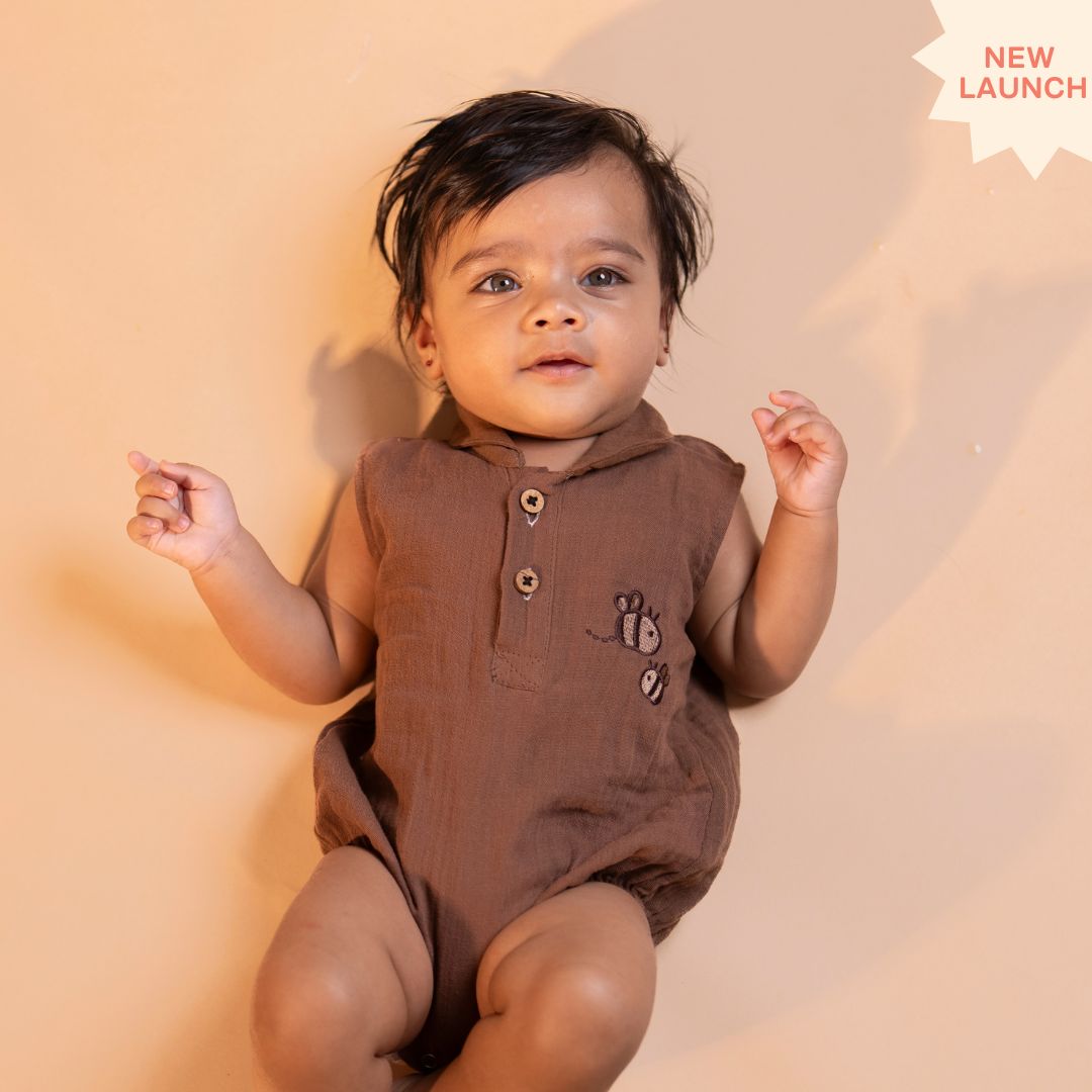 Honey - Muslin Bee Romper for Babies