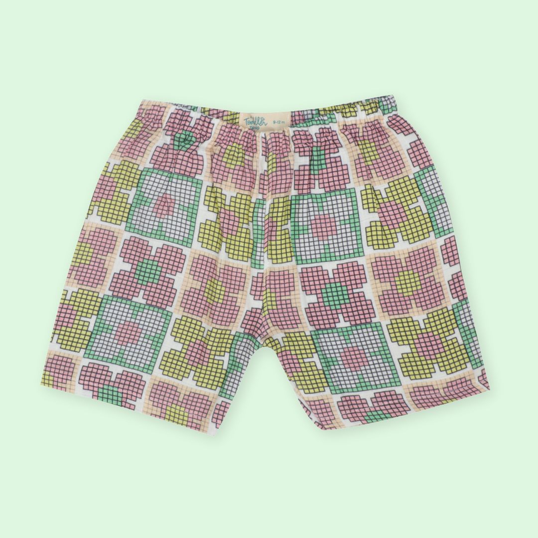 Zoodle Blocks - Muslin Jabla and Shorts for Babies and Toddlers