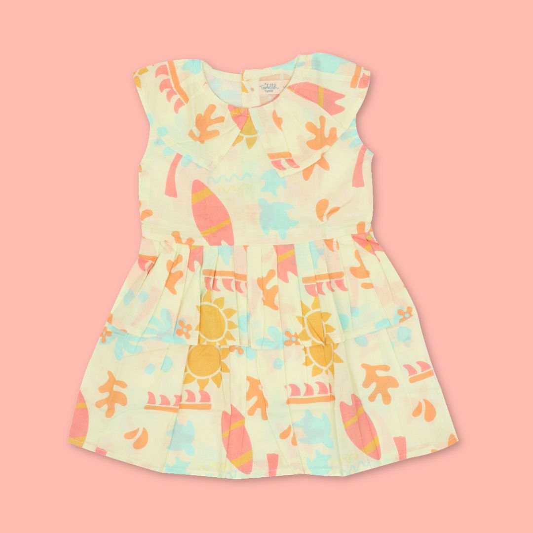 Stampscape - Mulmul Cotton Frill Frock