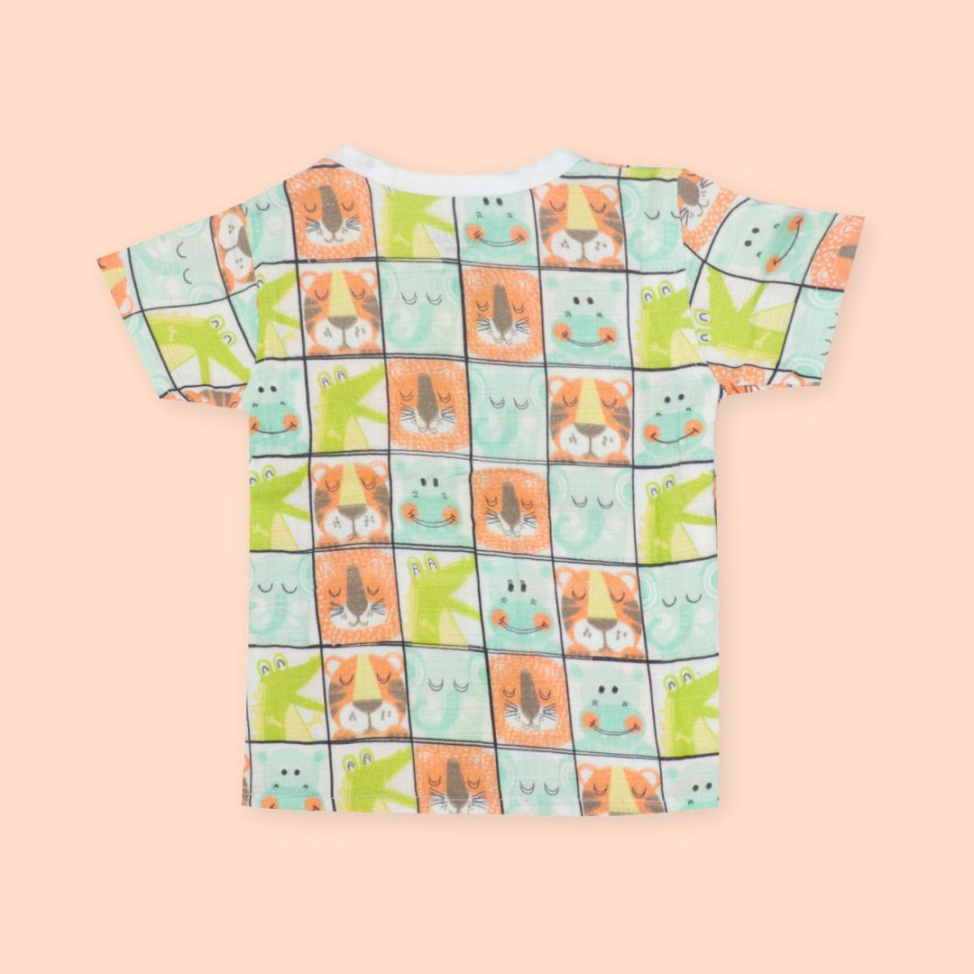 Flora Pixels - Muslin Sleep Suit for babies and kids (Unisex)
