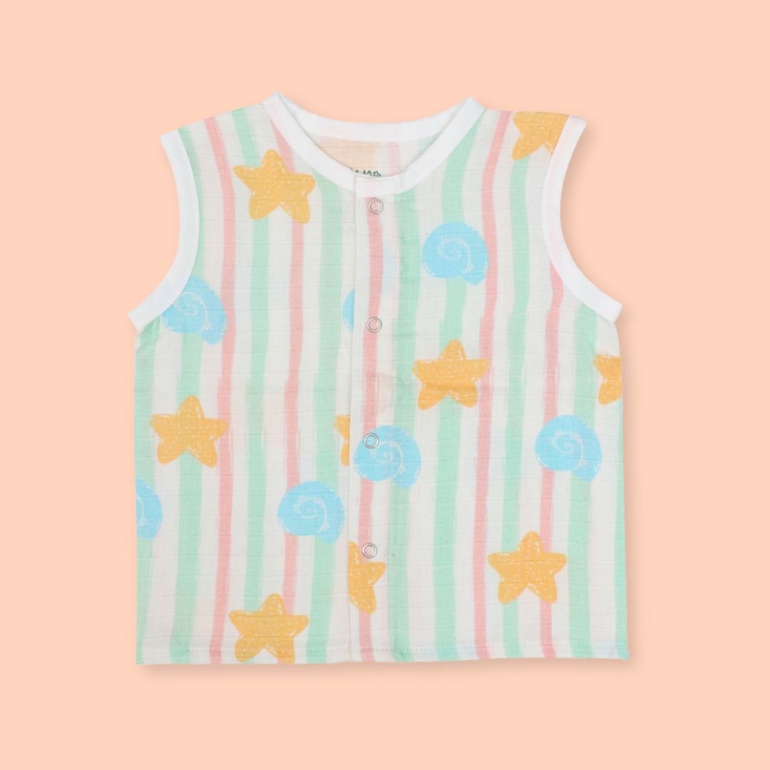 Flora Pixels- Muslin Jabla and Shorts for Babies and Toddlers