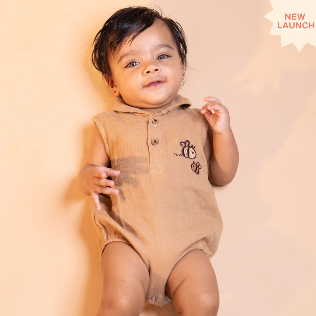 Honey - Muslin Bee Romper for Babies