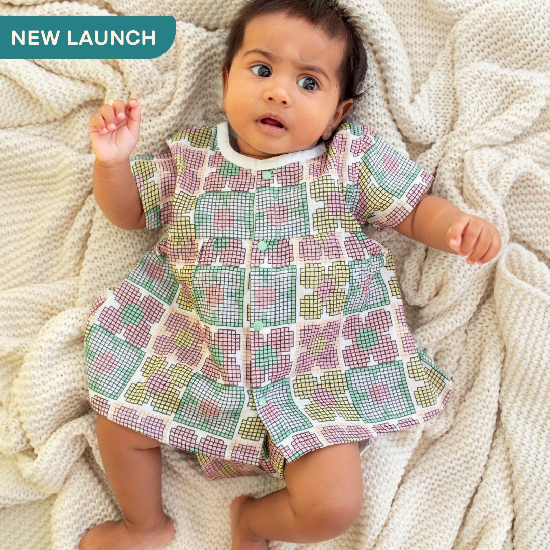 Flora Pixels - Muslin Button Frock