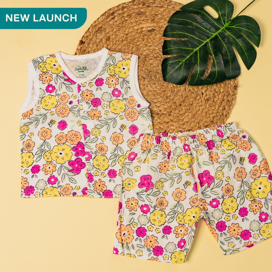 Spring Whispers - Muslin Jabla and Shorts for Babies and Toddlers