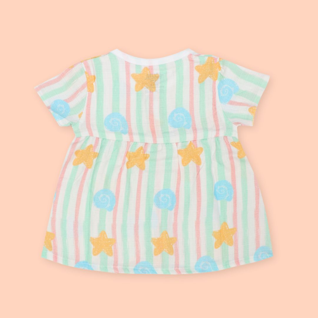 Flora Pixels - Muslin Button Frock