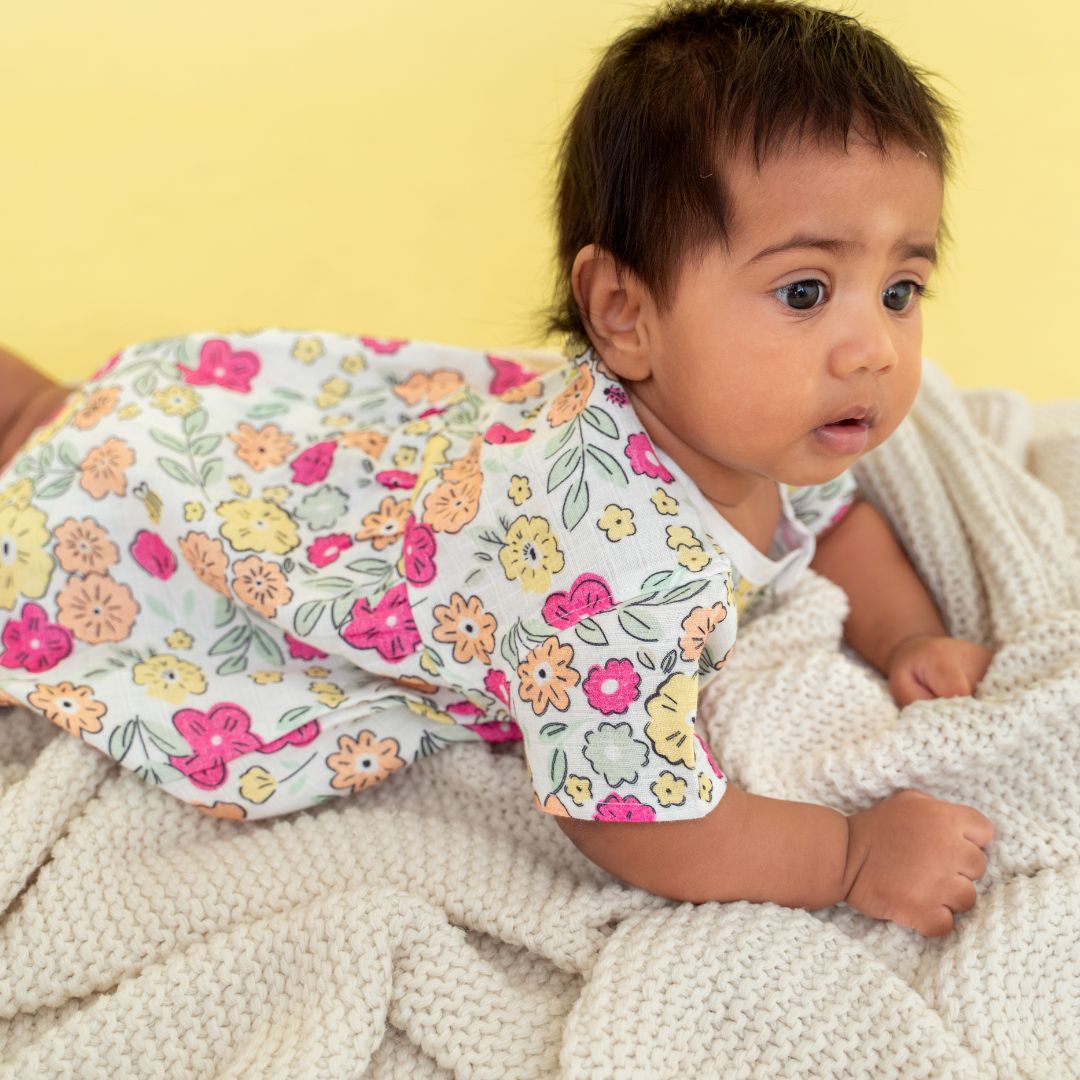 Flora Pixels - Muslin Button Frock