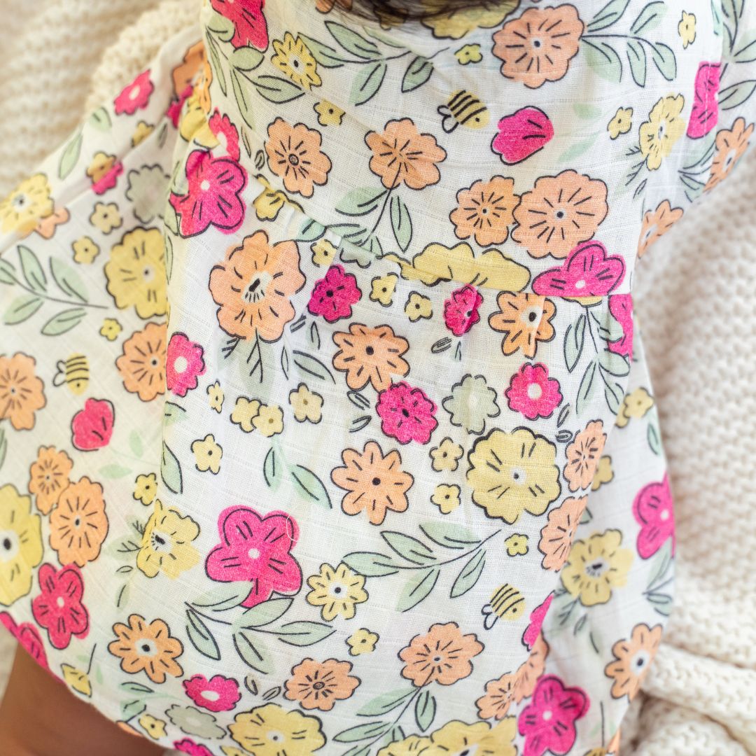 Flora Pixels - Muslin Button Frock