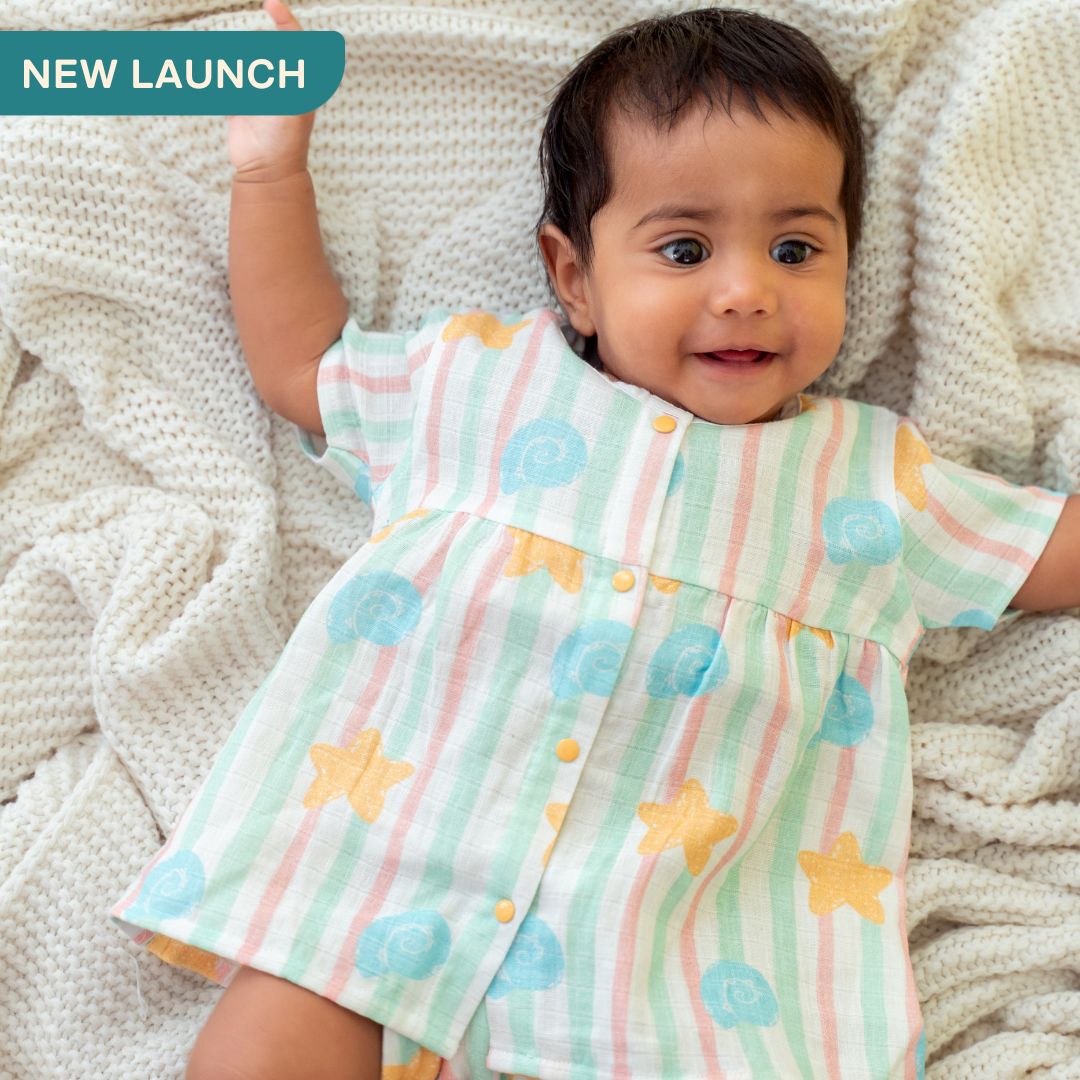 Flora Pixels - Muslin Button Frock