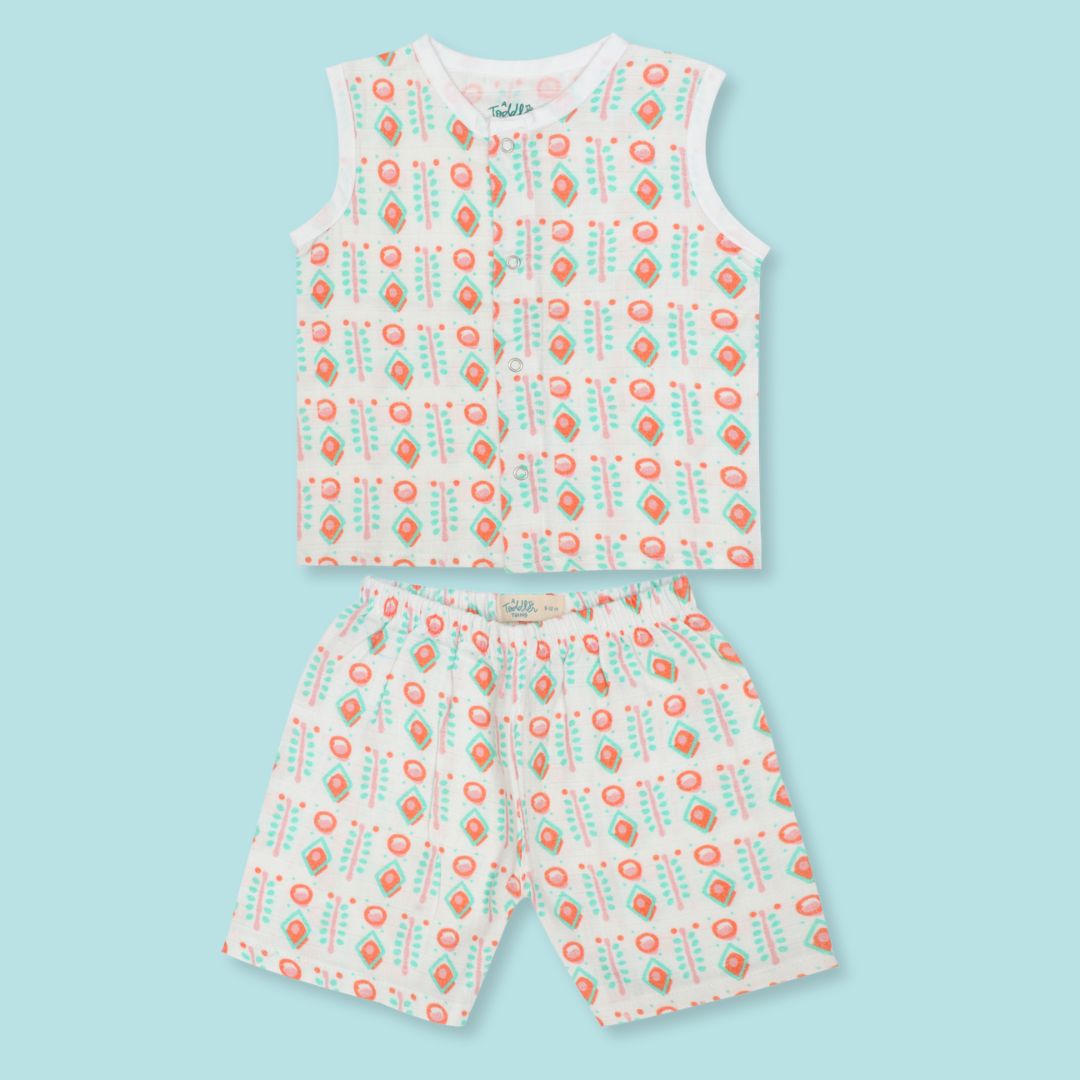 Seaside Stripes- Muslin Jabla and Shorts for Babies and Toddlers
