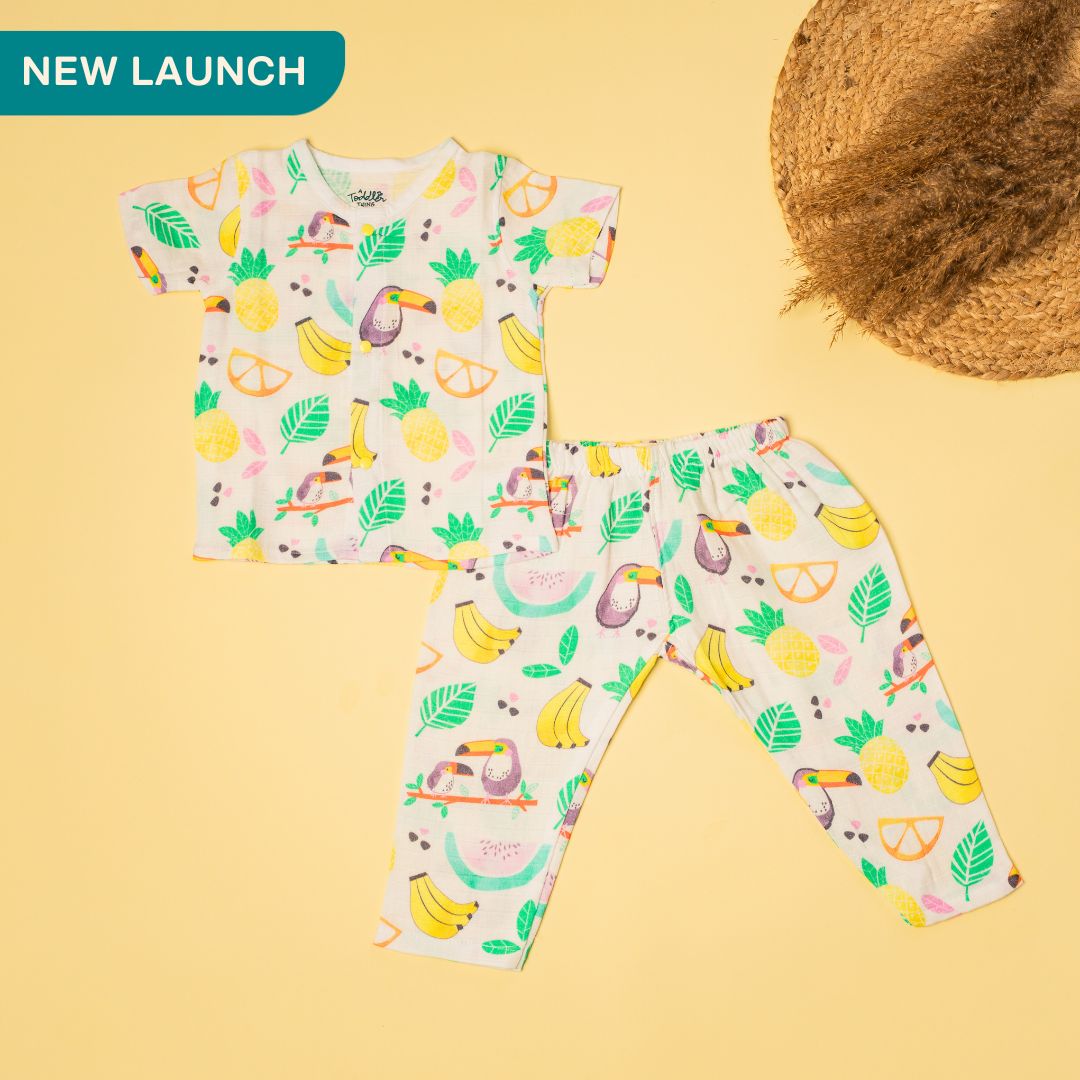 Toucan Punch - Muslin Sleep Suit for babies and kids (Unisex)