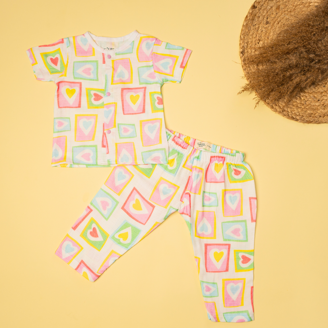 Boxed With Toddler Tales - Muslin Sleep Suit for babies and kids (Unisex) - Pack of 2