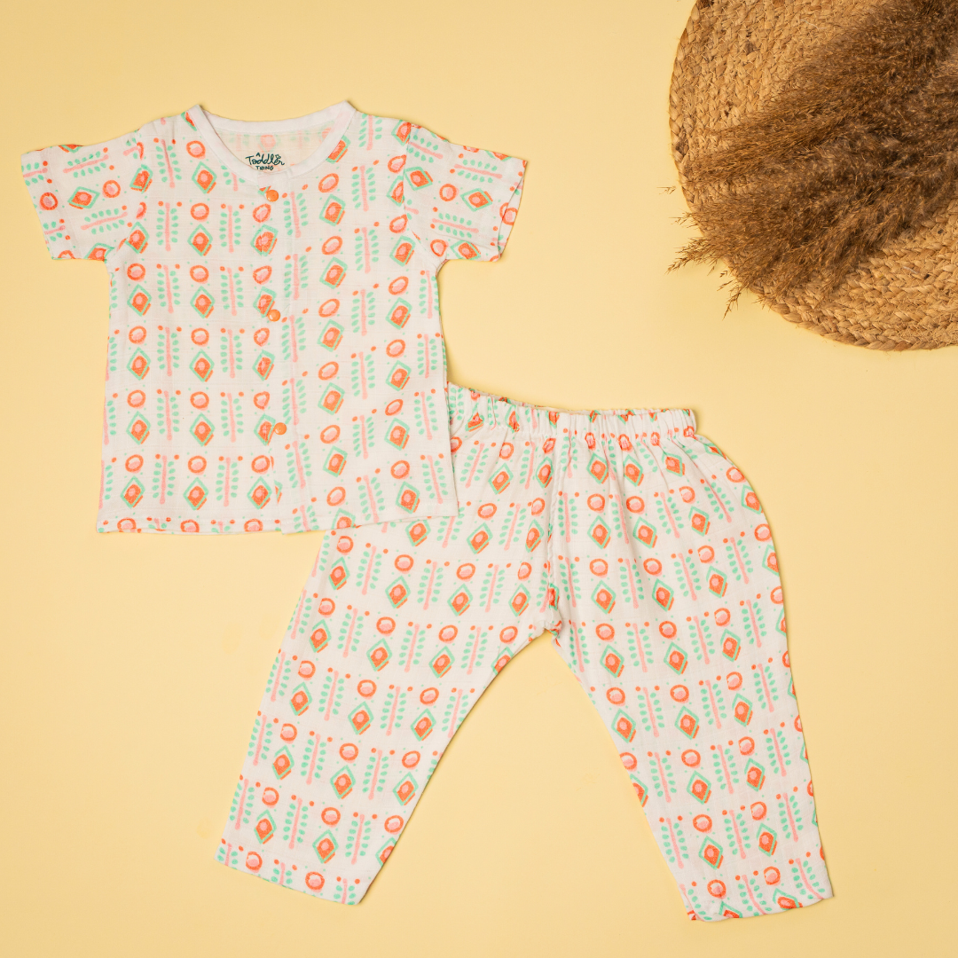 Seaside Stripes - Muslin Sleep Suit for babies and kids (Unisex)