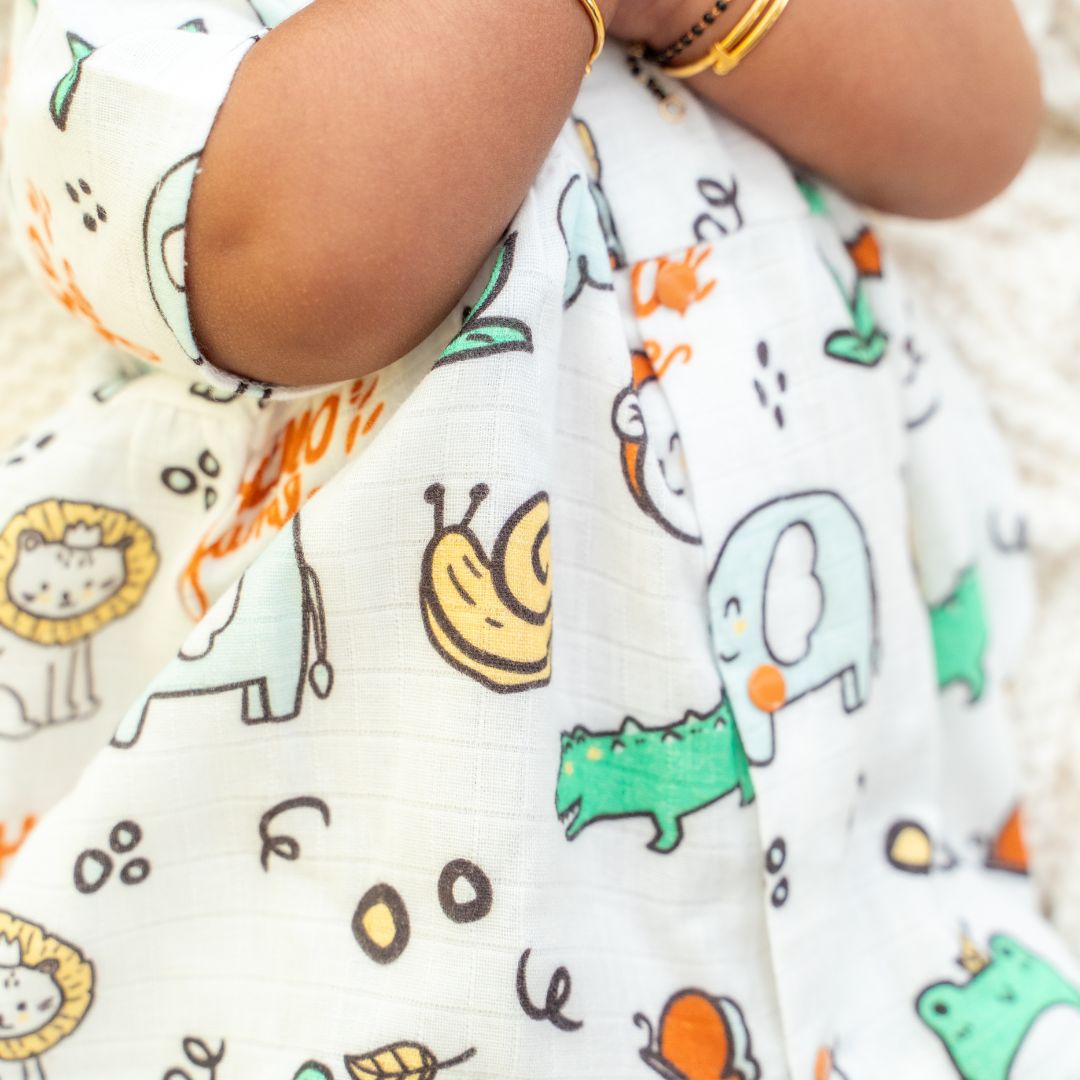 Flora Pixels - Muslin Button Frock