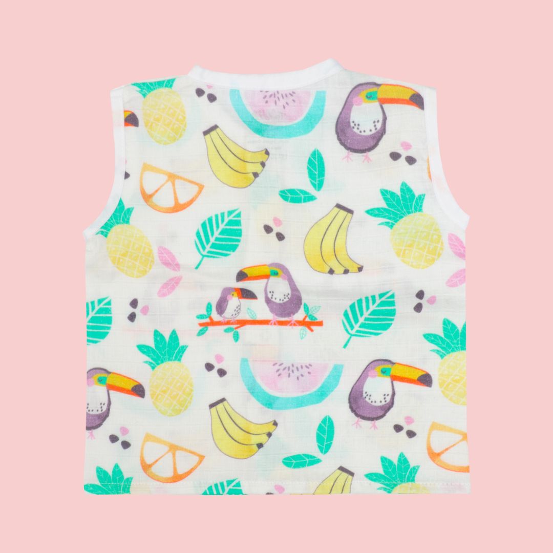 Flora Pixels- Muslin Jabla and Shorts for Babies and Toddlers