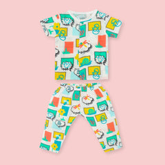 Zoodle Blocks - Muslin Sleep Suit for babies and kids (Unisex)