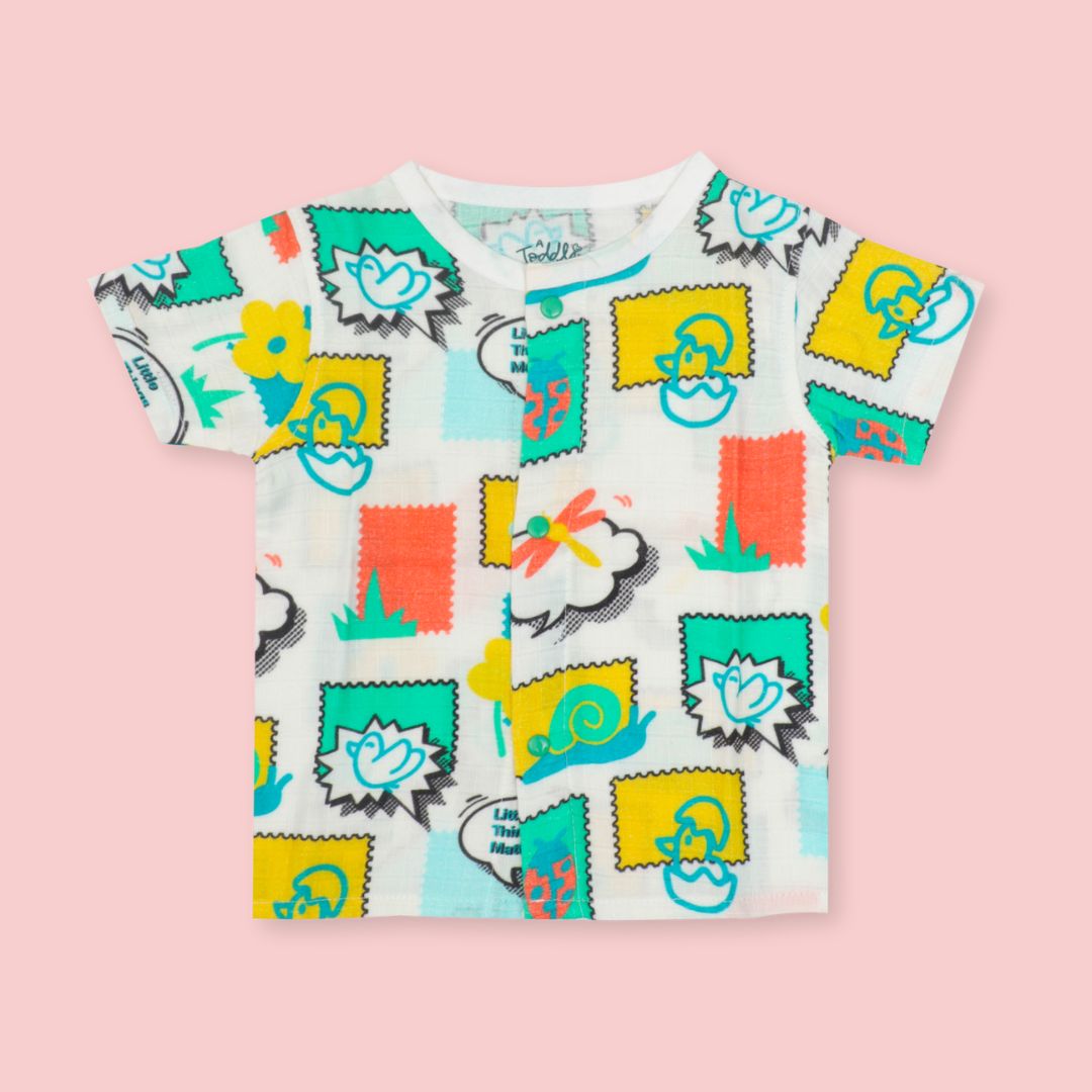 Zoodle Blocks - Muslin Sleep Suit for babies and kids (Unisex)