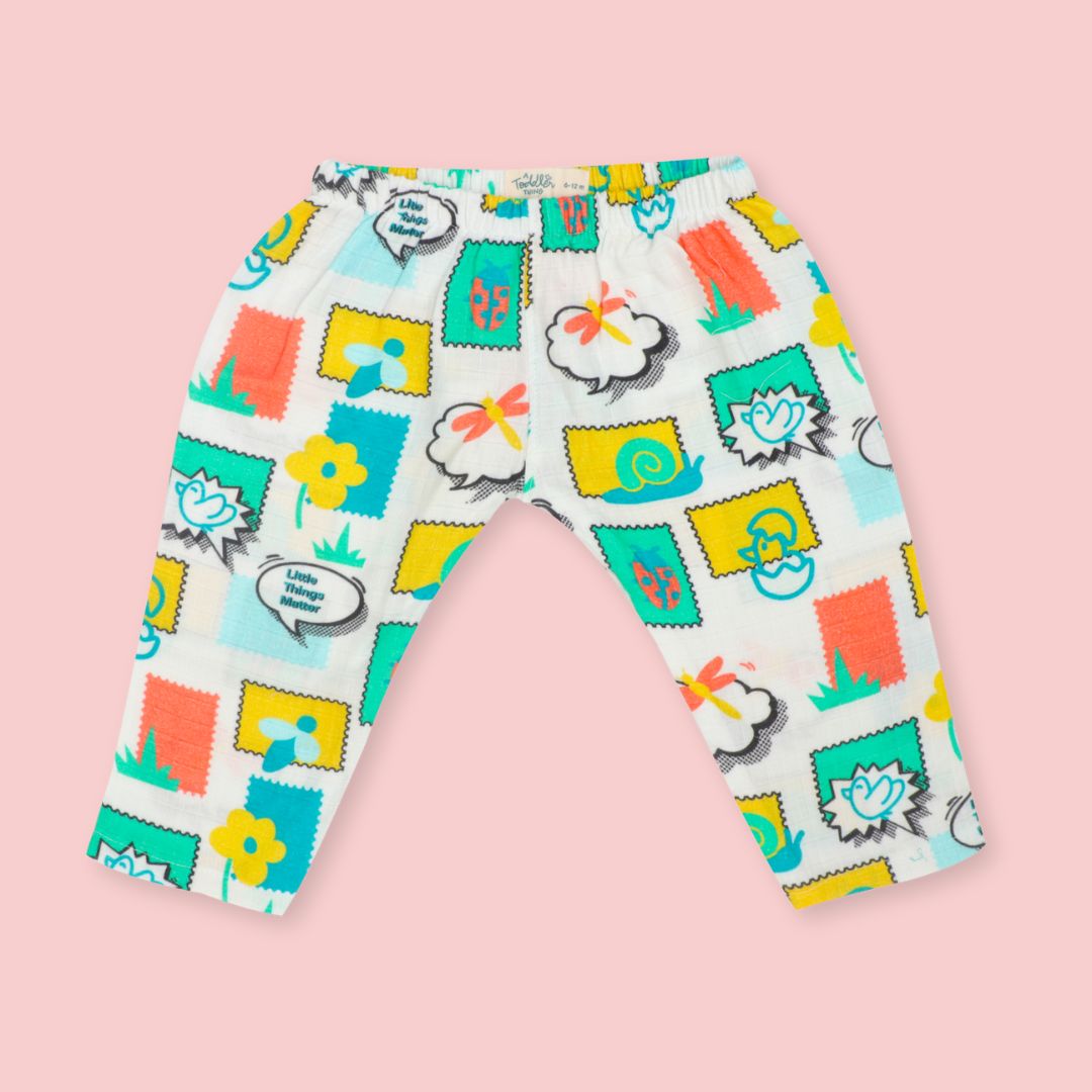 Flora Pixels - Muslin Sleep Suit for babies and kids (Unisex)