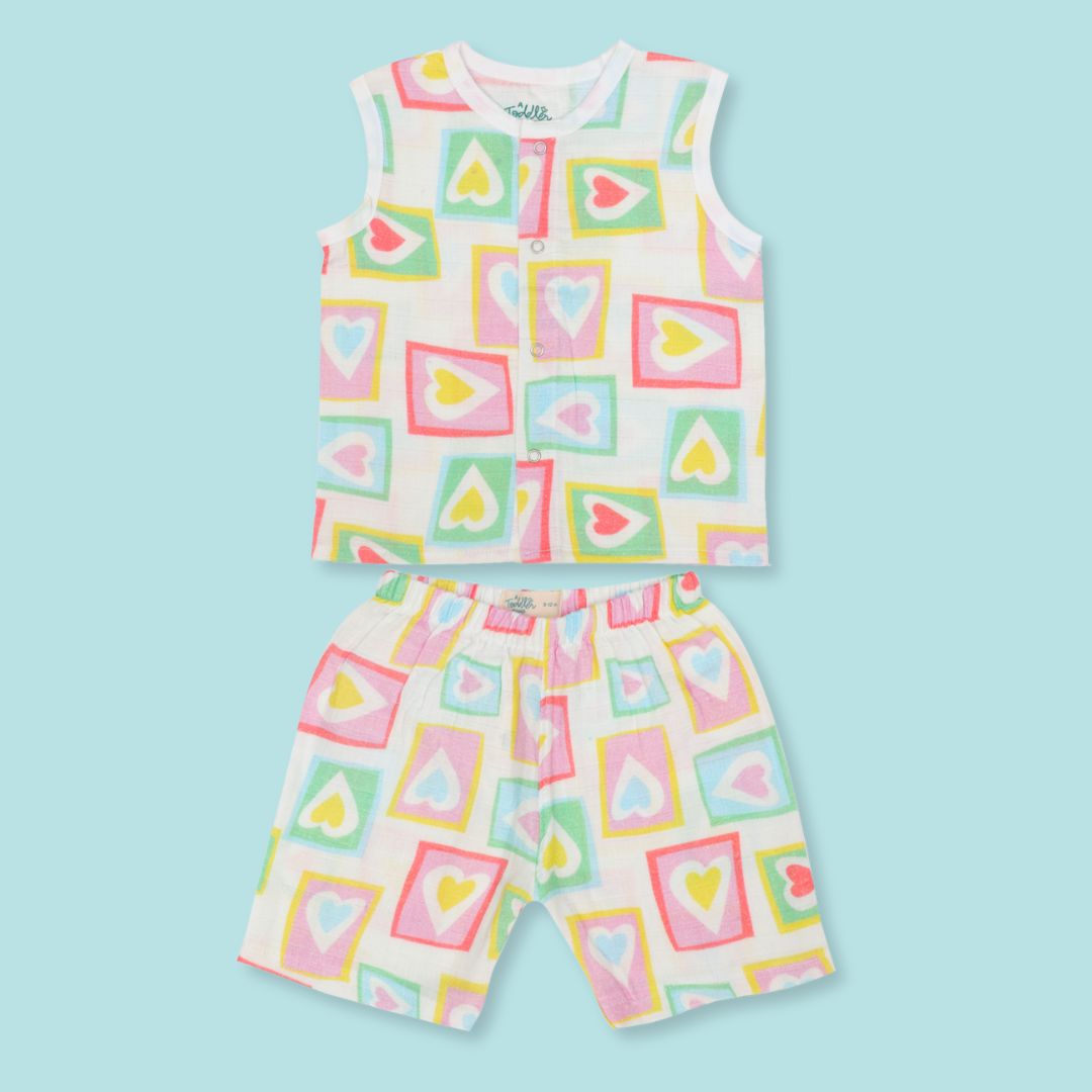 Seaside Stripes- Muslin Jabla and Shorts for Babies and Toddlers