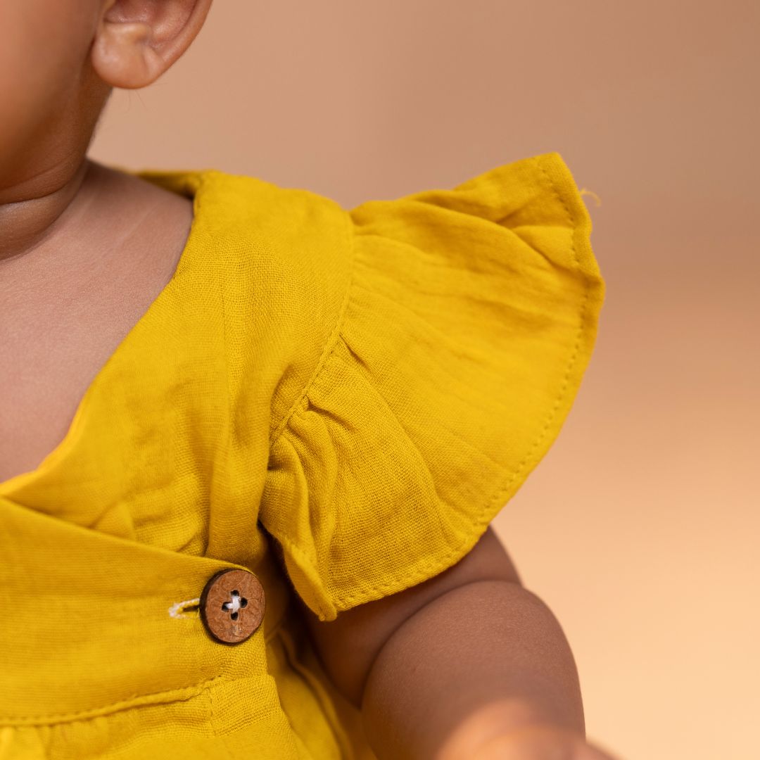 Cinnamon - Muslin Dandelions Frill Frock