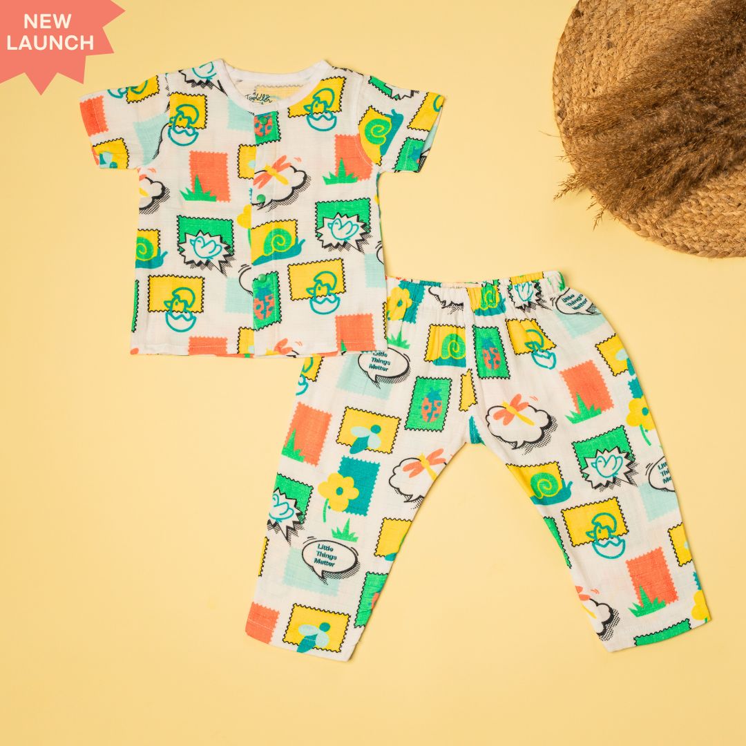 Spring Whispers - Muslin Sleep Suit for babies and kids (Unisex)