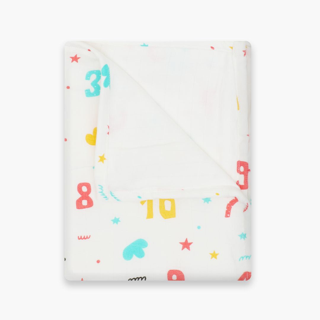 Doodle Dance - Muslin 3 layer Blankets for babies
