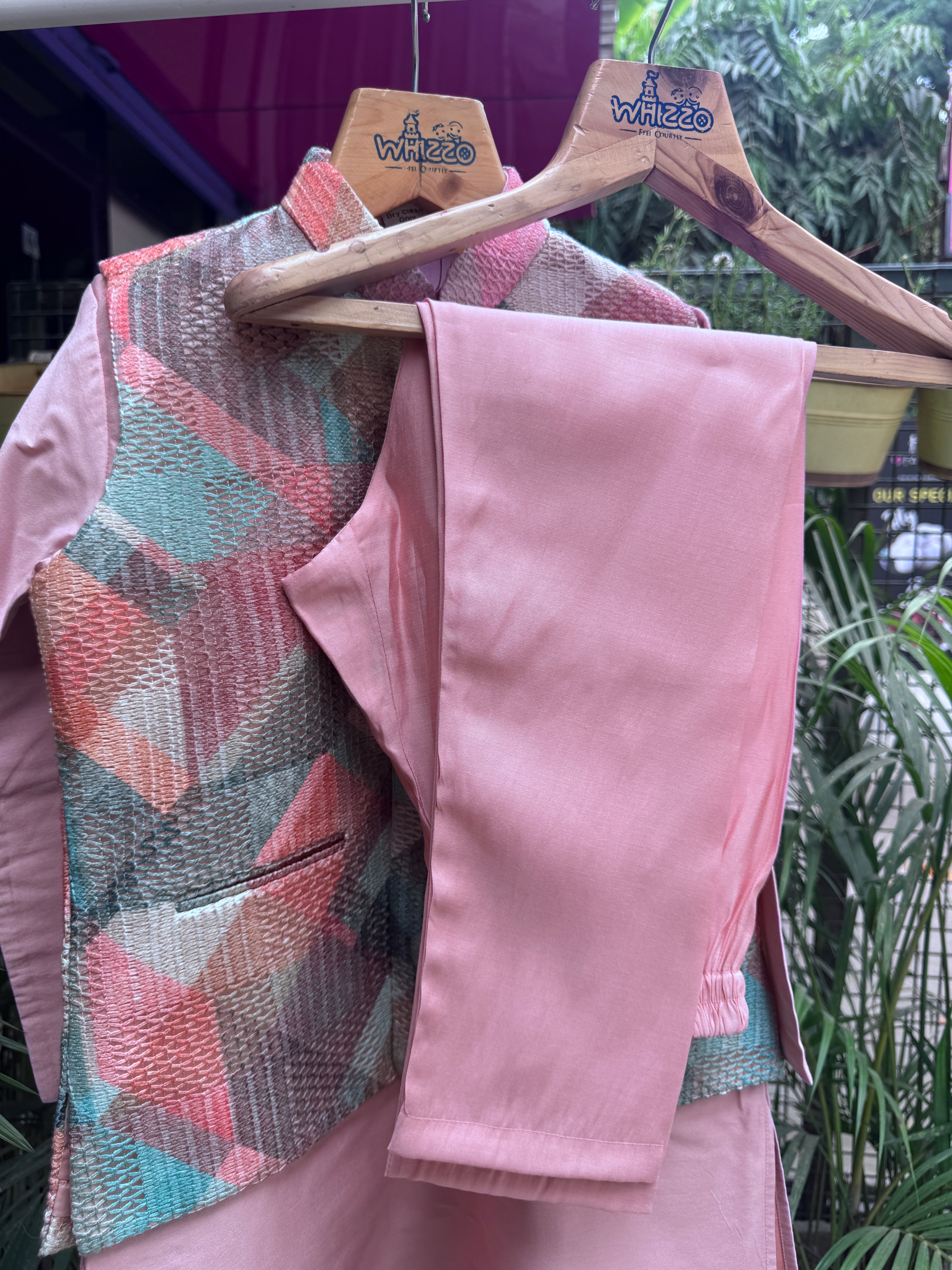 Premium Boys Ethnic Jacket Kurta Set (Cotton-Lined) – Festive & Wedding Collection for Ages 5 to 7 Years | Designer Printed Nehru Jackets with Matching Kurta & Churidar pant