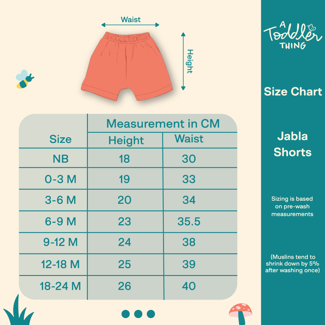 Jungle - Muslin Jabla and Shorts for Babies and Toddlers