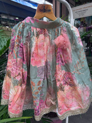 Mint Green Floral Printed Lehenga Set with Sequin Embroidered Blouse & Tassel Detailing | Premium Festive Ethnic Wear for Girls | Ages 1–6 Years