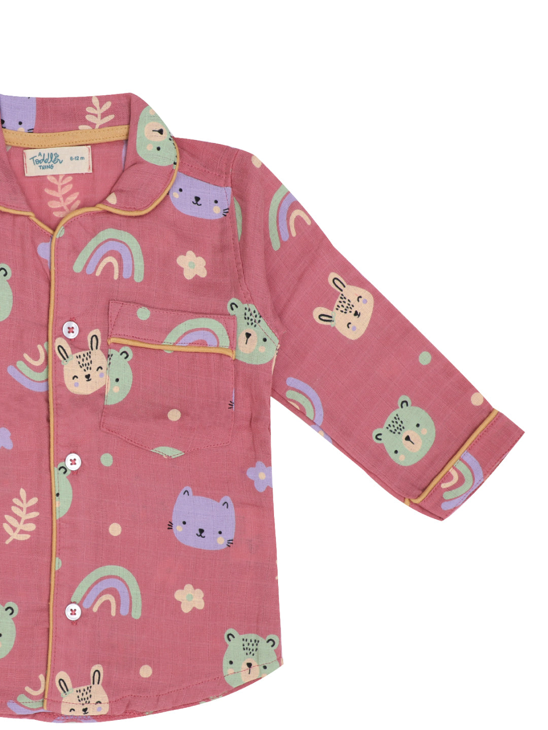 Bunny, Bear and Beyond (Pack of 5) - Muslin Full Sleeve Sleep Suit for babies and kids (Unisex)