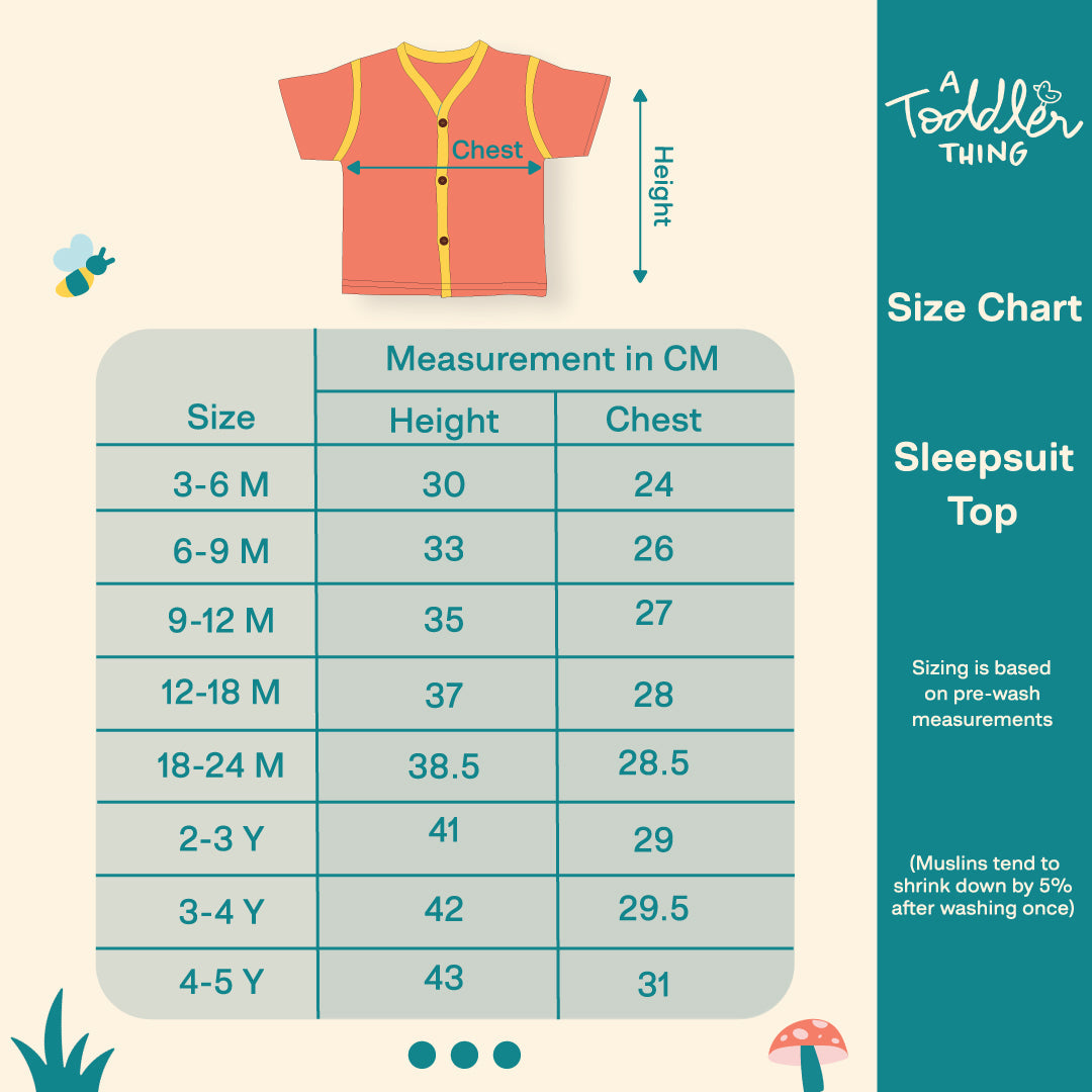 Forest Friends - Muslin Sleep Suit for babies and kids (Unisex)