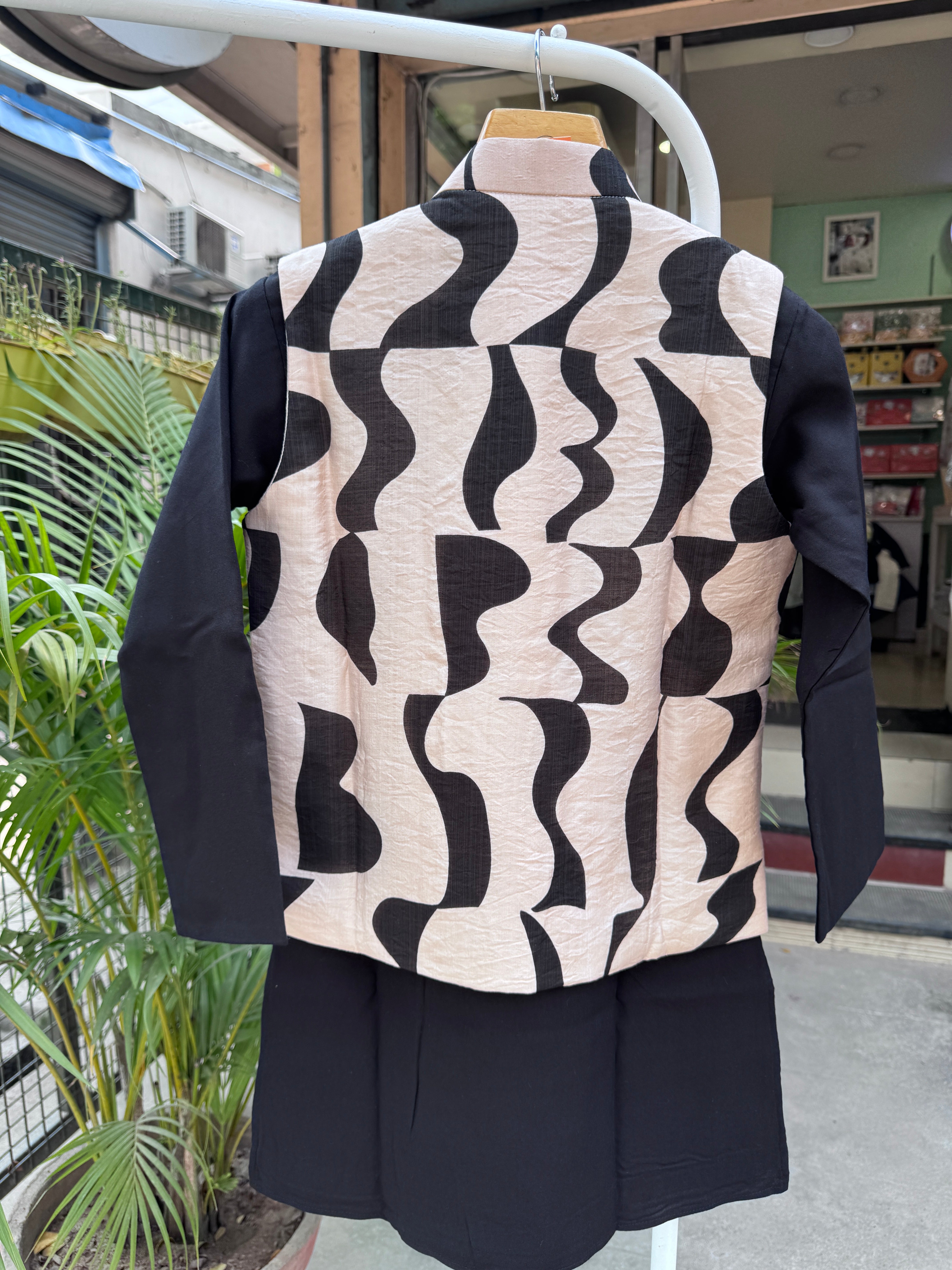 Premium Boys Ethnic Jacket Kurta Set (Cotton-Lined) – Festive & Wedding Collection for Ages 5 to 7 Years | Designer Printed Nehru Jackets with Matching Kurta & Churidar pant