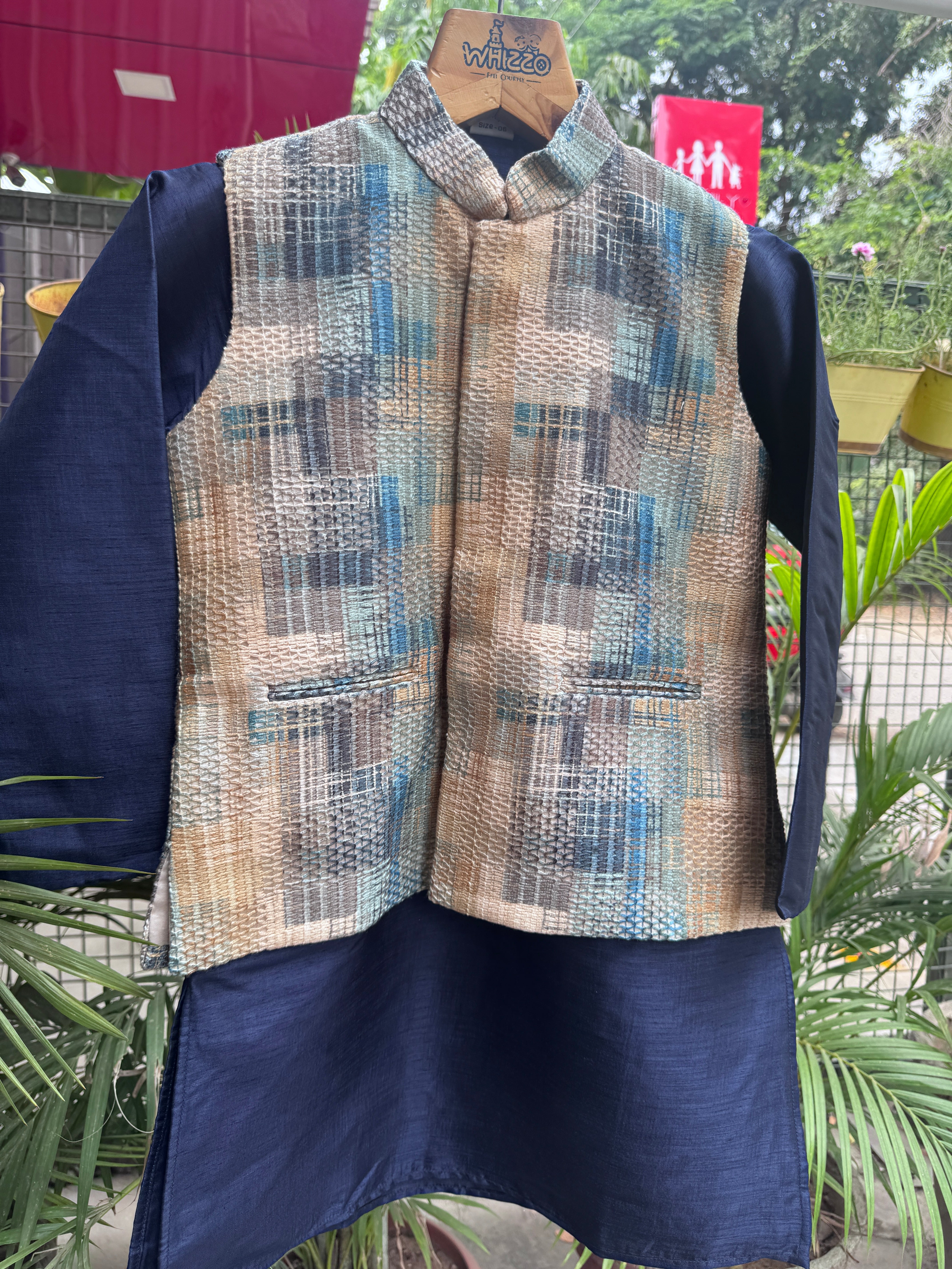 Premium Boys Ethnic Jacket Kurta Set (Cotton-Lined) – Festive & Wedding Collection for Ages 5 to 7 Years | Designer Printed Nehru Jackets with Matching Kurta & Churidar